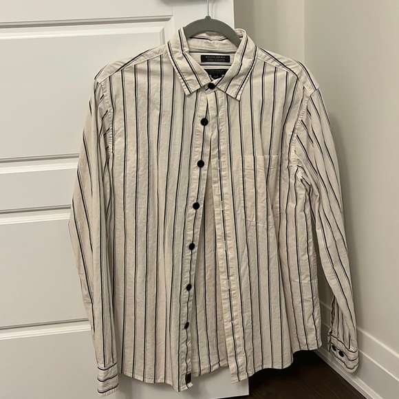 Banana Republic Striped Cotton Dress Shirt - Picture 1 of 2